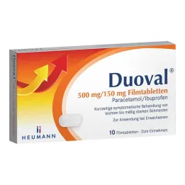 Duoval 500 mg / 150 mg potahované tablety, 10 ks