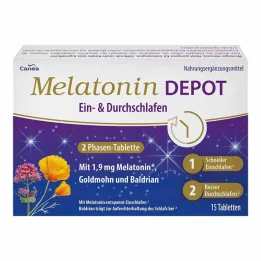 Melatonin Depot & tablety na spaní, 15 ks