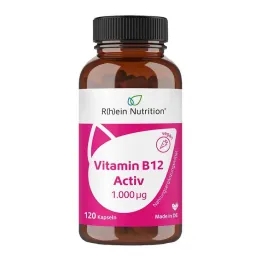 Vitamin B12 Activ 1000 µg vysoká dávka + veganské kapsle, 120 kusů