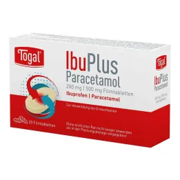 Togal Ibuplus Paracetamol 200 mg / 500 mg potahované tablety, 20 ks