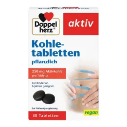 Tablety živočišného uhlí Doppelherz, 30 ks