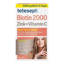 Tetesept Biotin 2000 potahované tablety, 30 ks