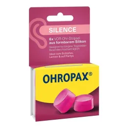 Ohropax Silence silikonové špunty do uší, 6 kusů