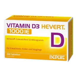 Vitamin D3 Hevert 1000 IU tablety, 200 ks