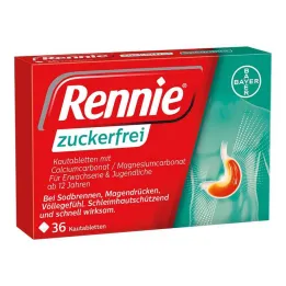 Rennie žvýkací tablety bez cukru, 36 ks