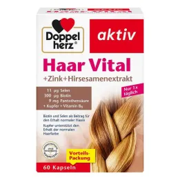 Kapsle Doppelherz Hair Vital + zinek + proso, 60 ks