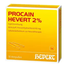 Procaine Hevert 2% injekční roztok ampule, 10x2 ml