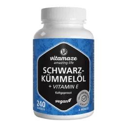 Kapsle z černého kmínu + vitamín E, 240 kusů