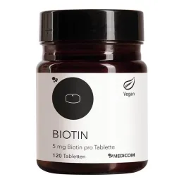 Biotin 5 mg biotinu v tabletě, 120 ks