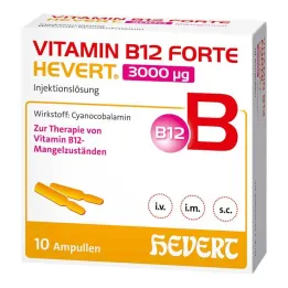 Vitamin B12 Forte Hevert 3000 µg injekční roztok ampule, 10x2 ml