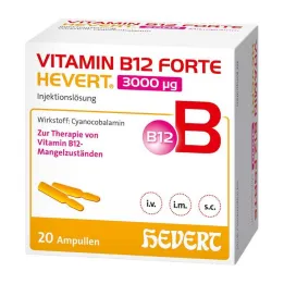 Vitamin B12 Forte Hevert 3000 µg injekční roztok ampule, 20x2 ml