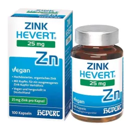 Zinc Hevert 25 mg kapsle, 100 ks
