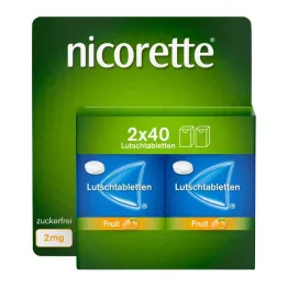 Nicorette Fruit 2 mg lisované pastilky, 80 ks