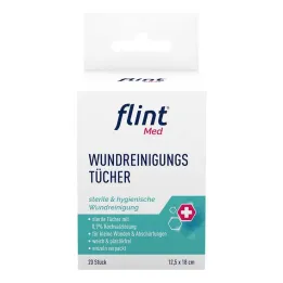 Flint Med ubrousky na čištění ran sterilní 12,5x18 cm, 20 ks