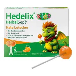 Hedelix Herbalsept Neck Lollipops Kids, 6 ks