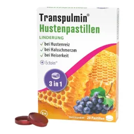 Pastilky proti kašli Transpulmin, 20 ks