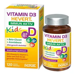 Vitamin D3 Hevert Immun Aktiv Kids pastilky, 120 ks