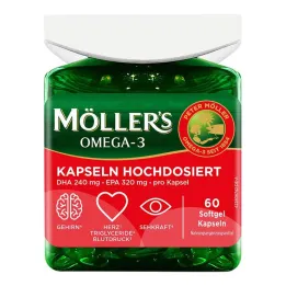 Möller`s Omega-3 kapsle vysoké dávkování, 60 kusů