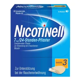 NICOTINELL 7 mg / 24hodinové nikotinové náplasti, síla náplasti světlá (3), 30 ks