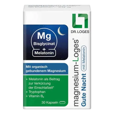 Magnesium Loges Good Night s melatoninovými kapslemi, 30 ks