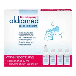 Aldiamed ústní sprej na doplnění slin, 4x50 ml