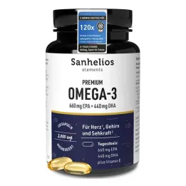 Sanhelios Premium Omega-3 kapsle, 120 kusů